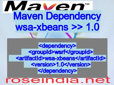 Maven dependency of wsa-xbeans version 1.0