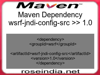 Maven dependency of wsrf-jndi-config-src version 1.0