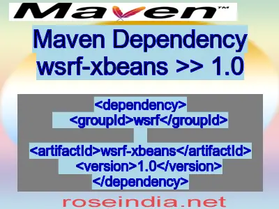 Maven dependency of wsrf-xbeans version 1.0