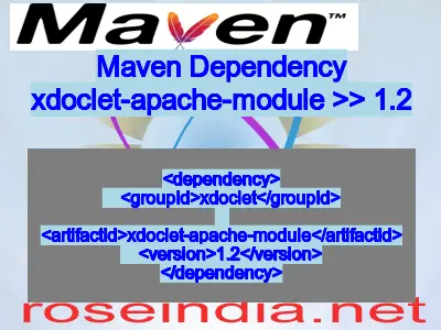 Maven dependency of xdoclet-apache-module version 1.2