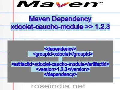 Maven dependency of xdoclet-caucho-module version 1.2.3