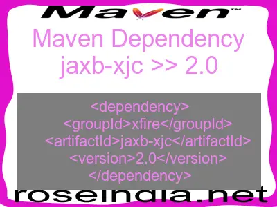 Maven dependency of jaxb-xjc version 2.0