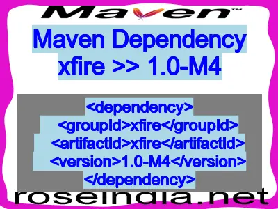 Maven dependency of xfire version 1.0-M4