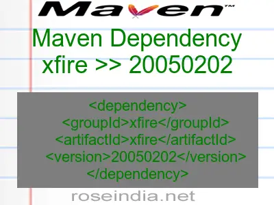 Maven dependency of xfire version 20050202