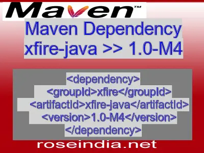 Maven dependency of xfire-java version 1.0-M4