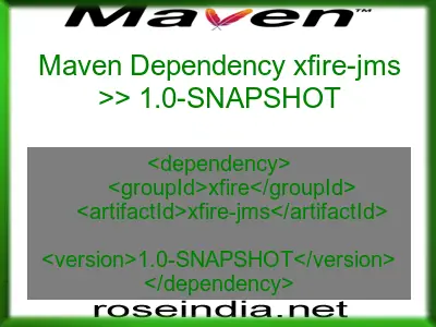 Maven dependency of xfire-jms version 1.0-SNAPSHOT