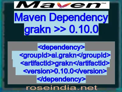 Maven dependency of grakn version 0.10.0