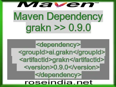 Maven dependency of grakn version 0.9.0