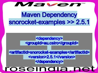 Maven dependency of snorocket-examples version 2.5.1