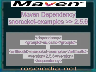 Maven dependency of snorocket-examples version 2.5.6