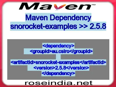 Maven dependency of snorocket-examples version 2.5.8