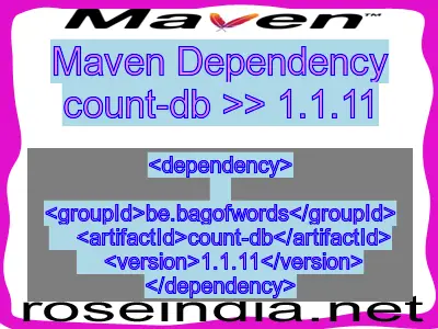 Maven dependency of count-db version 1.1.11