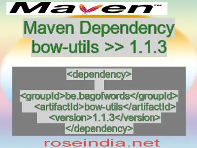 Maven dependency of bow-utils version 1.1.3