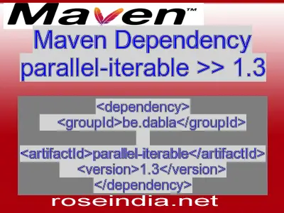 Maven dependency of parallel-iterable version 1.3