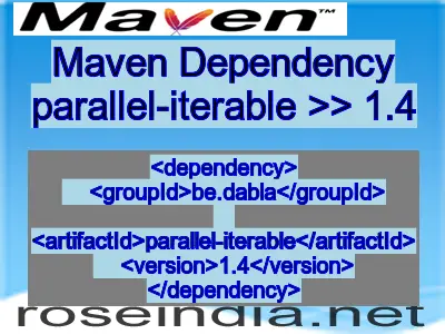 Maven dependency of parallel-iterable version 1.4