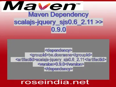 Maven dependency of scalajs-jquery_sjs0.6_2.11 version 0.9.0