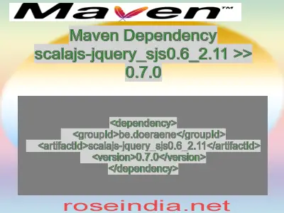 Maven dependency of scalajs-jquery_sjs0.6_2.11 version 0.7.0