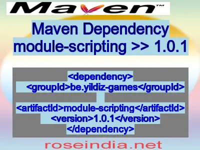 Maven dependency of module-scripting version 1.0.1