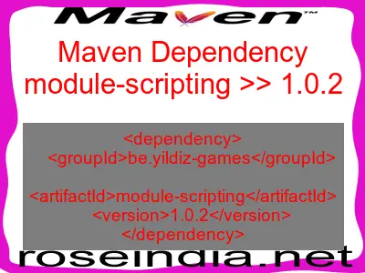 Maven dependency of module-scripting version 1.0.2