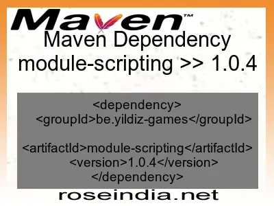 Maven dependency of module-scripting version 1.0.4