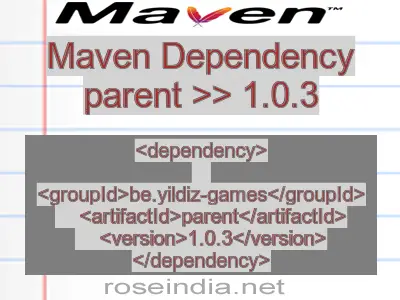 Maven dependency of parent version 1.0.3