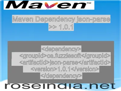 Maven dependency of json-parse version 1.0.1