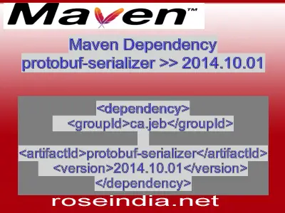 Maven dependency of protobuf-serializer version 2014.10.01