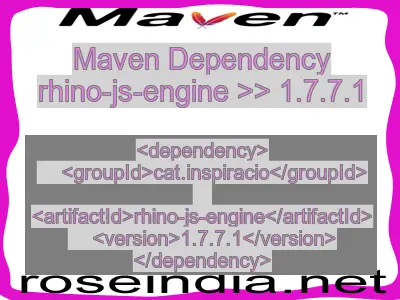 Maven dependency of rhino-js-engine version 1.7.7.1