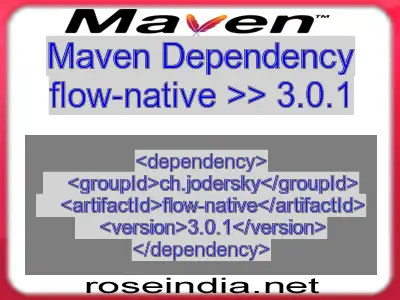 Maven dependency of flow-native version 3.0.1