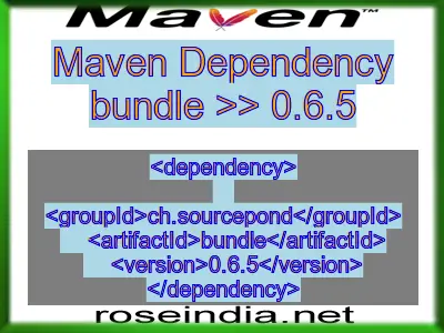 Maven dependency of bundle version 0.6.5