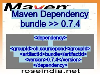 Maven dependency of bundle version 0.7.4