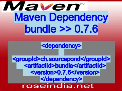 Maven dependency of bundle version 0.7.6