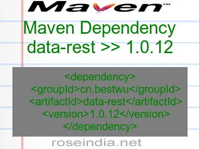 Maven dependency of data-rest version 1.0.12