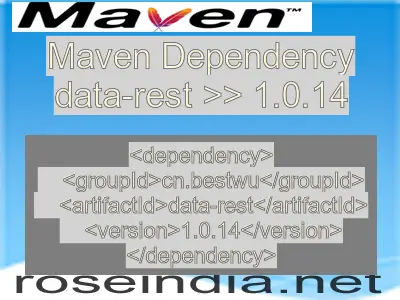 Maven dependency of data-rest version 1.0.14