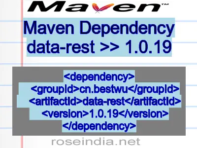 Maven dependency of data-rest version 1.0.19