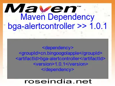 Maven dependency of bga-alertcontroller version 1.0.1