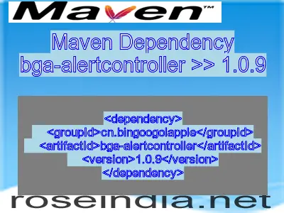 Maven dependency of bga-alertcontroller version 1.0.9