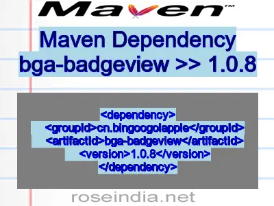 Maven dependency of bga-badgeview version 1.0.8