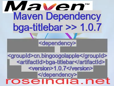 Maven dependency of bga-titlebar version 1.0.7