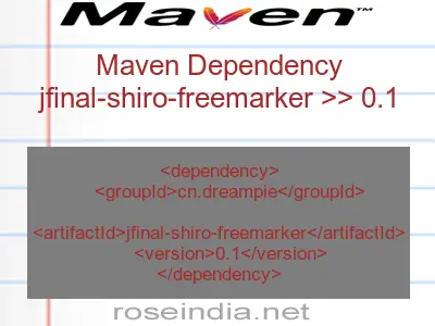 Maven dependency of jfinal-shiro-freemarker version 0.1