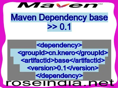 Maven dependency of base version 0.1