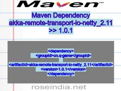 Maven dependency of akka-remote-transport-io-netty_2.11 version 1.0.1