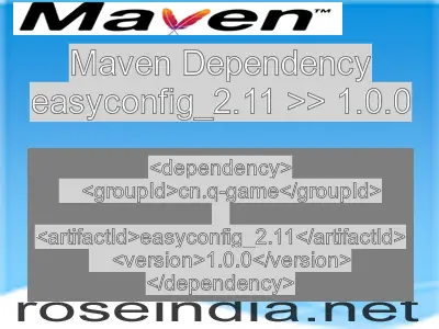 Maven dependency of easyconfig_2.11 version 1.0.0