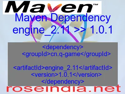 Maven dependency of engine_2.11 version 1.0.1