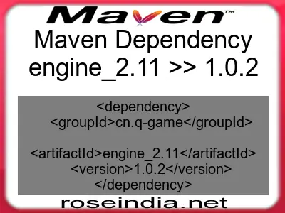 Maven dependency of engine_2.11 version 1.0.2