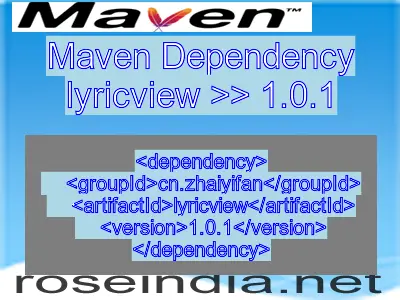 Maven dependency of lyricview version 1.0.1