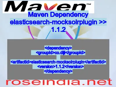 Maven dependency of elasticsearch-mocksolrplugin version 1.1.2