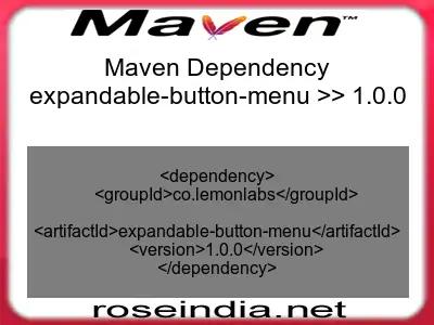 Maven dependency of expandable-button-menu version 1.0.0