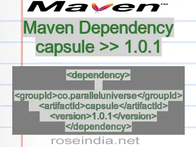 Maven dependency of capsule version 1.0.1