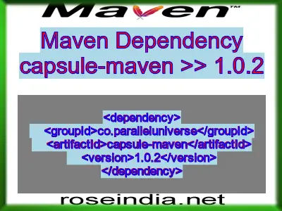 Maven dependency of capsule-maven version 1.0.2